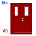 UL Certified Emergency Exit Porte de feu personnalisée Largeur de porte en acier Entretien de porte d&#39;incendie avec fenêtre en verre